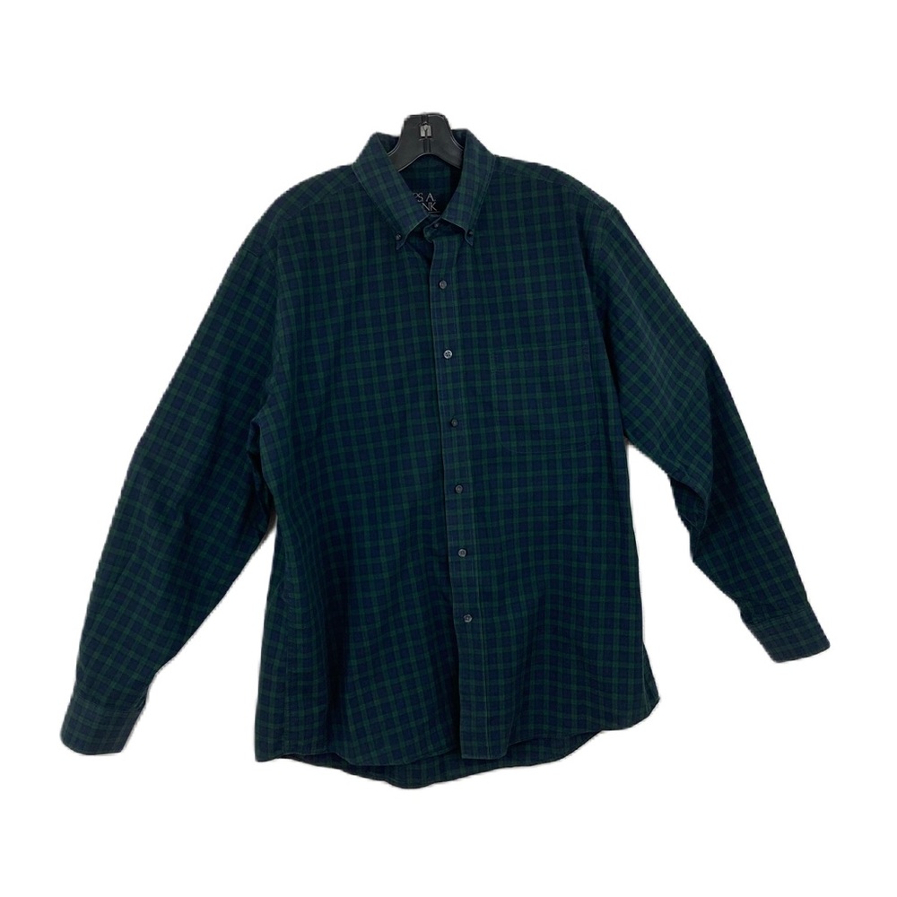 JOS. A. BANK Classic Collection Men’s  SIZE L Plaid Tartan Green Blue